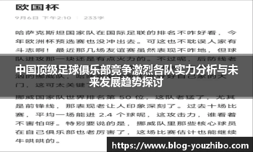 中国顶级足球俱乐部竞争激烈各队实力分析与未来发展趋势探讨